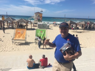 Professor Joel Kaplan enjoying the day at the beach.